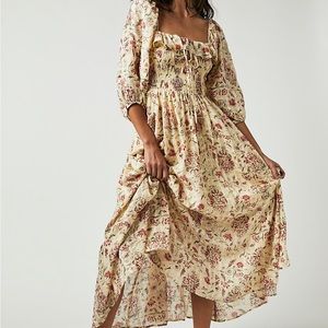 Free People Oasis Printed Midi Dress